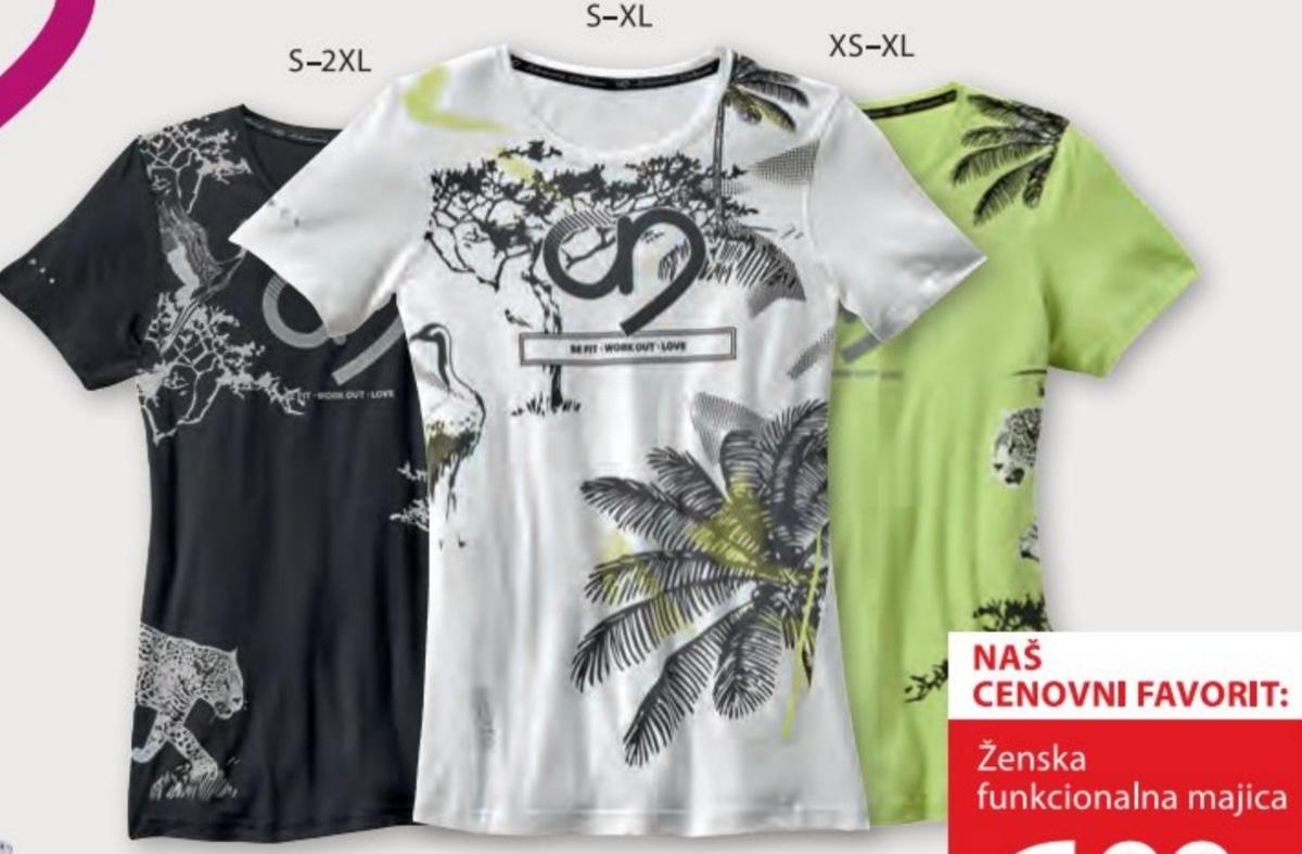 Ženska funkcionalna majica an - Akcija v trgovini NKD