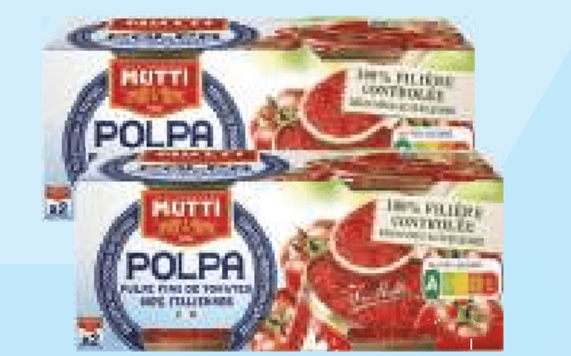 Paradižnikova kaša Mutti 2x 210 g - Akcija v trgovini E.Leclerc