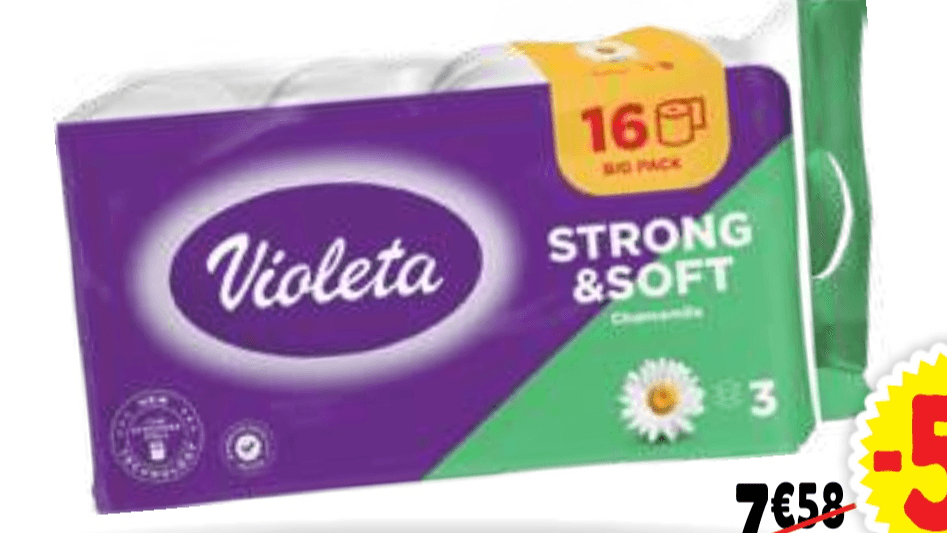 Violeta Toaletni papir 16/1 - Akcija u trgovini E.Leclerc