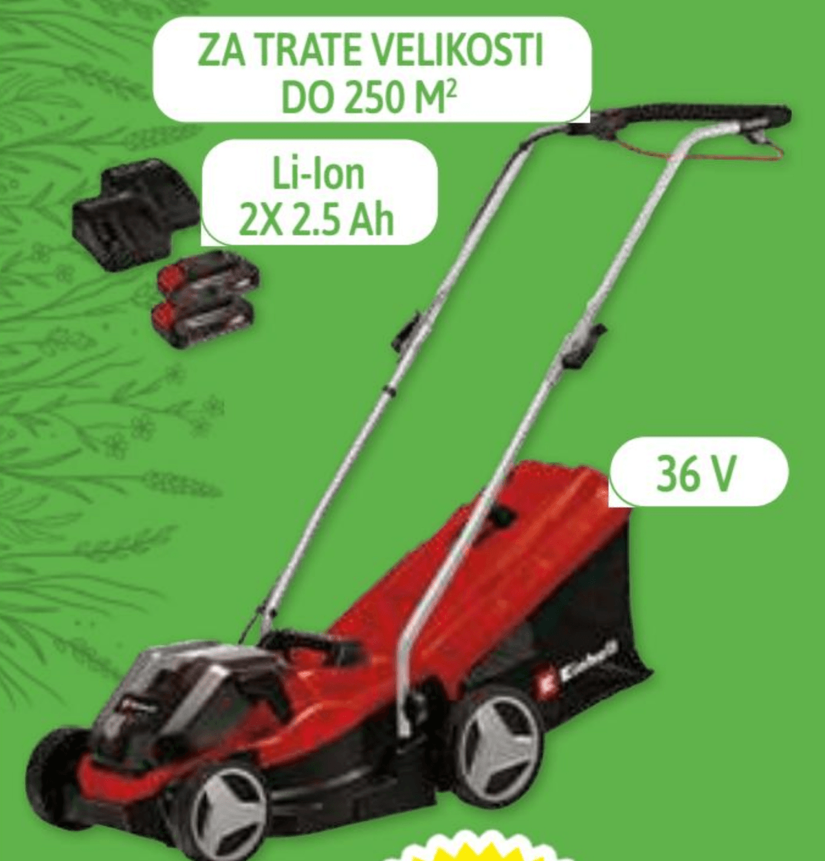 Baterijska kosilnica Einhell - Akcija v trgovini E.Leclerc