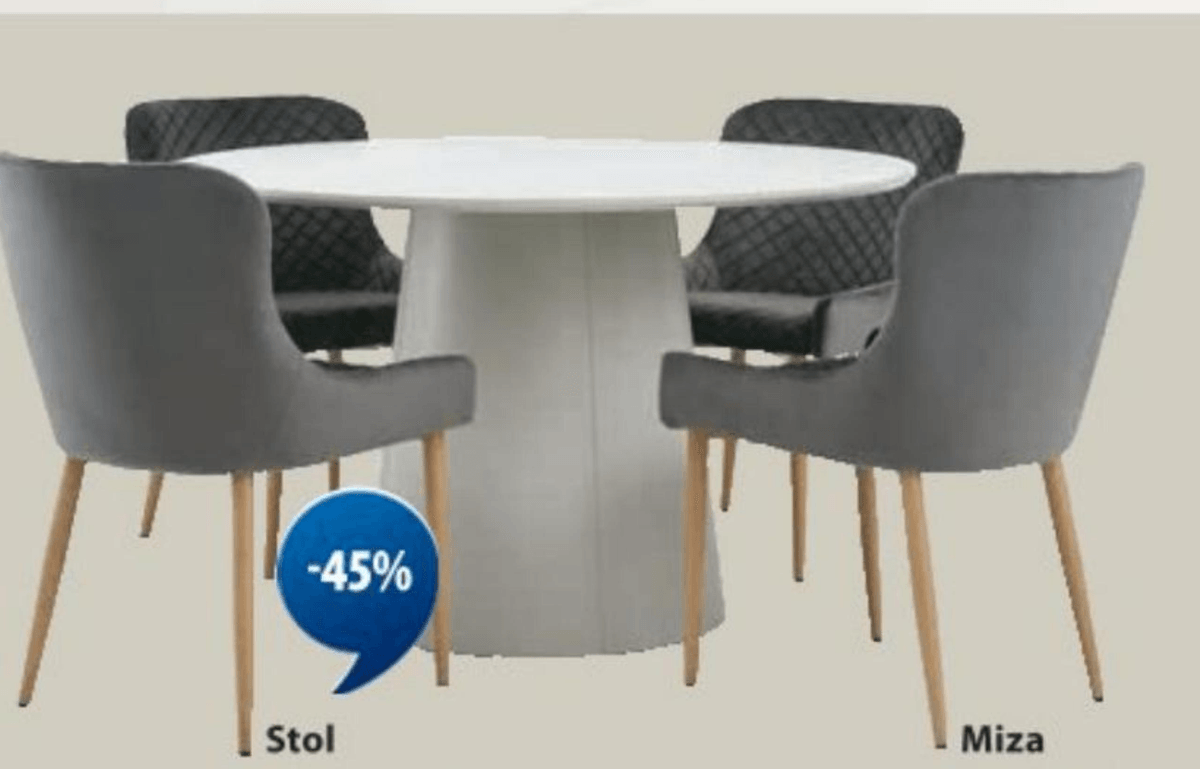 Jedilniška miza KLIPLEV Ø120xV75 cm - Akcija v trgovini Jysk