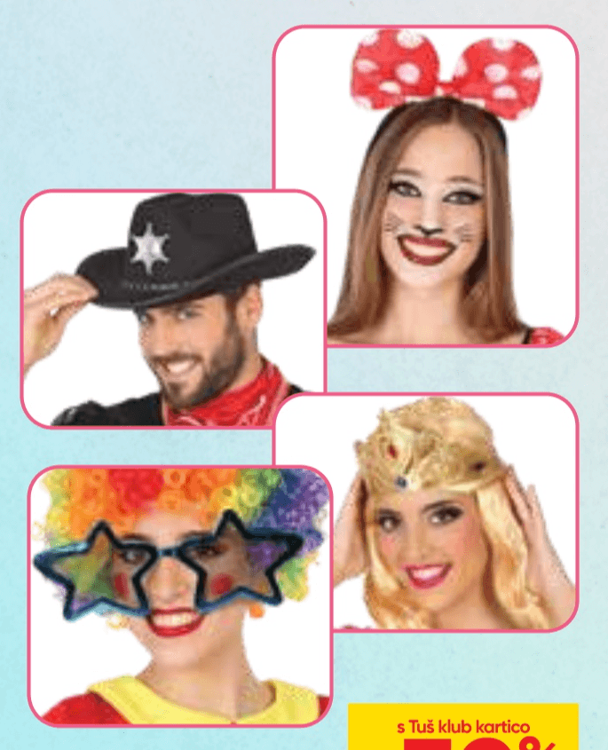 Pustni dodatki - Akcija v trgovini Tuš