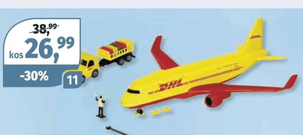 DHL Tovorno letalo - Akcija v trgovini Mueller