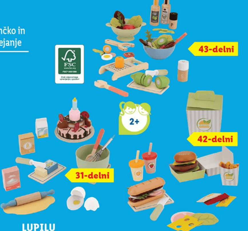 LUPILU Komplet za solato/hamburger/torte Akcija v trgovini Lidl
