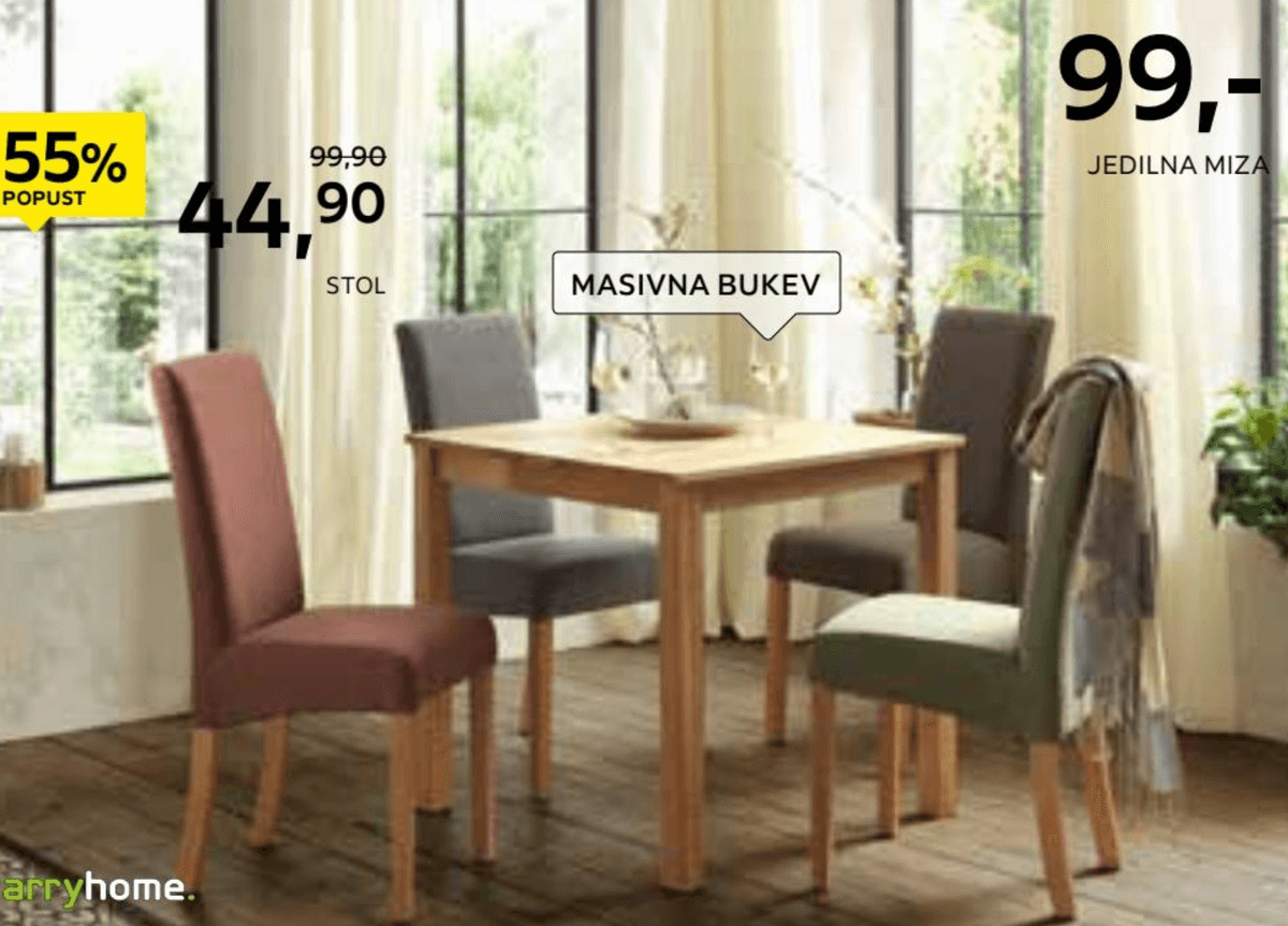 Jedilna miza - Akcija v trgovini Lesnina