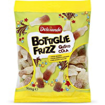 Dolciando Gumijasti bonboni Bottiglie Frizz 300 g - Akcija v trgovini Eurospin