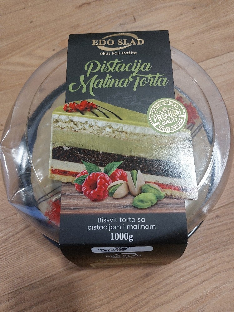 Torta pistacija in malina 1 kg Edo Slad - Akcija v trgovini Spar
