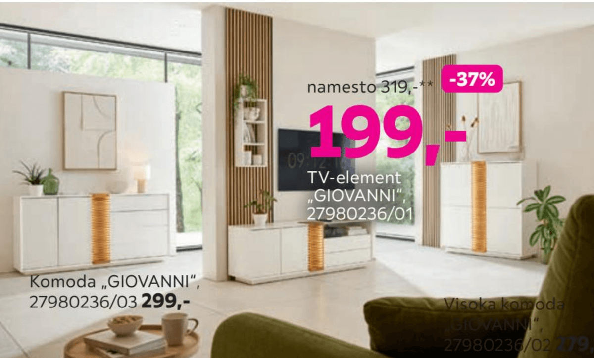 TV-element "GIOVANNI" - Akcija v trgovini Mömax