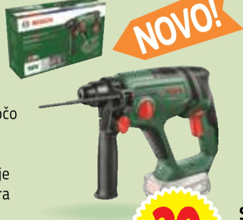 Akumulatorsko vrtalno kladivo Bosch - Akcija v trgovini E.Leclerc