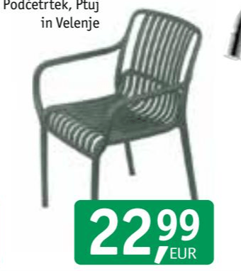 Vrtni stol Luise Akcija v trgovini Jager
