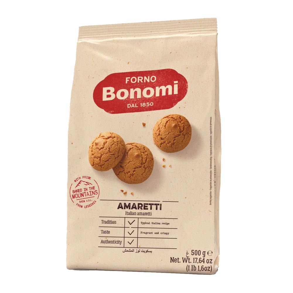 Italijanski piškoti Amaretti Bonomi 500 g - Akcija v trgovini Jager