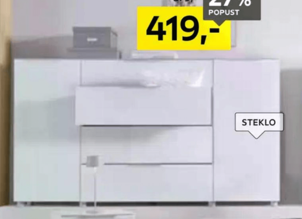 Komoda - Akcija v trgovini Lesnina