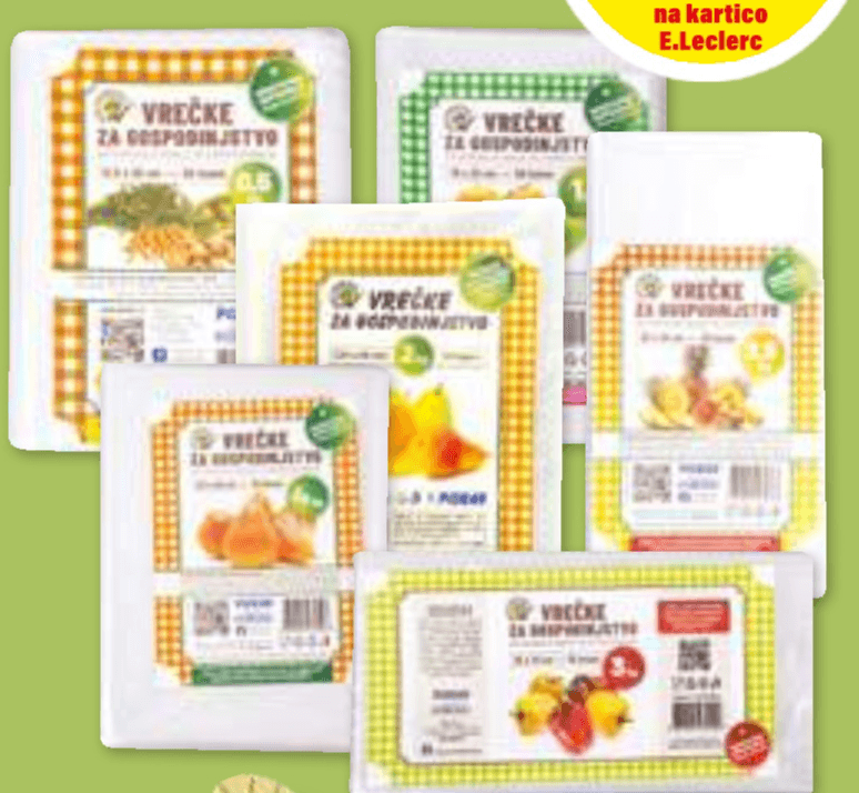 Piskar Vrečke za živila - Akcija v trgovini E.Leclerc