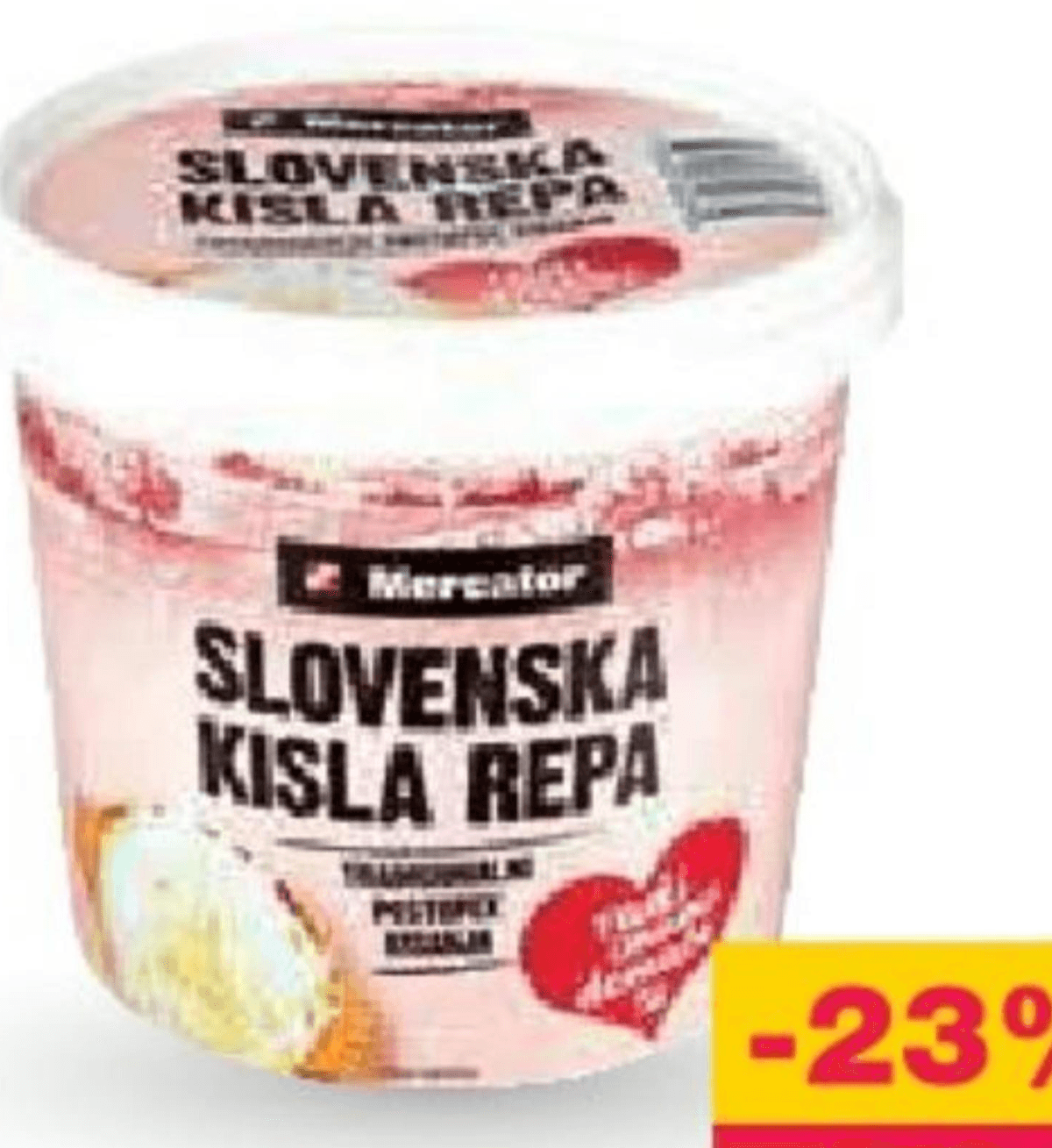 Mercator Pasterizirana kisla repa 500 g - Akcija v trgovini Mercator