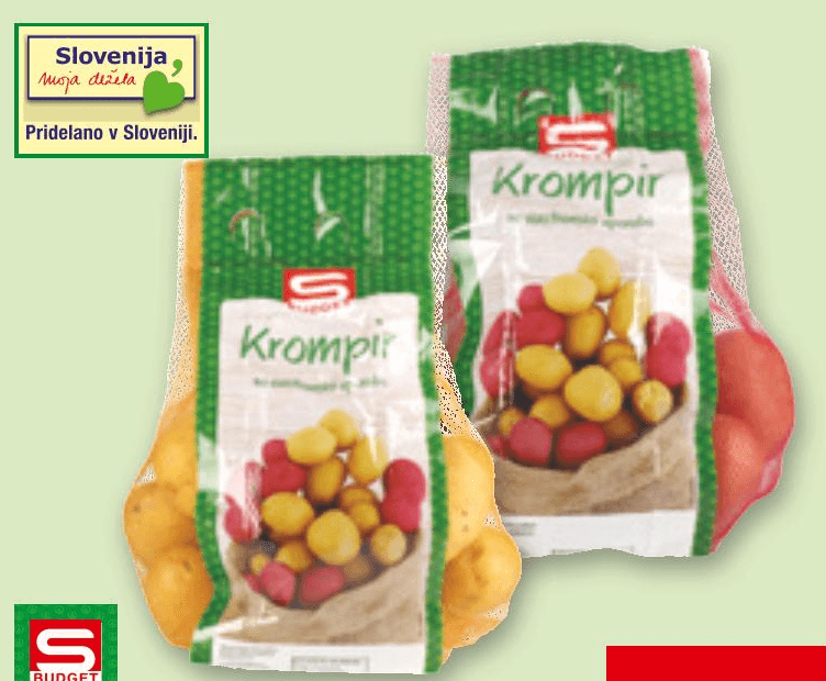 Rdeči ali rumeni krompir 2 kg SPAR BUDGET - Akcija v trgovini Spar