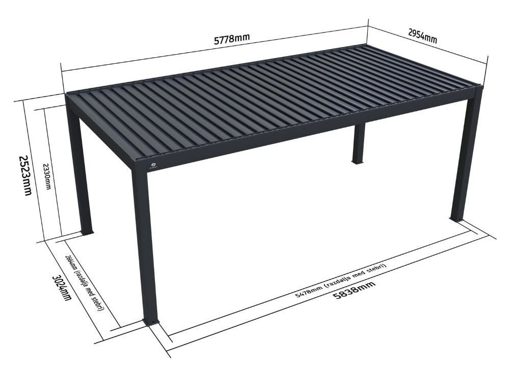 Pergola Kongemose Š3xD3xV2,36 m - Akcija v trgovini Jysk