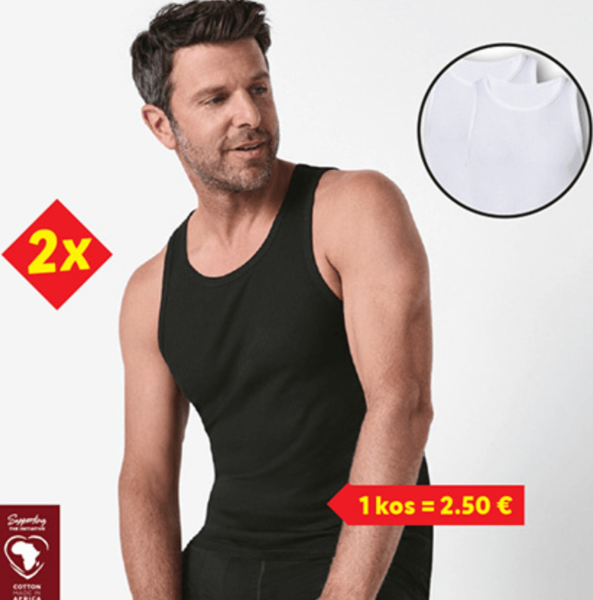 ESMARA MEN Moška rebrasta spodnja majica 2 kosa - Akcija v trgovini Lidl