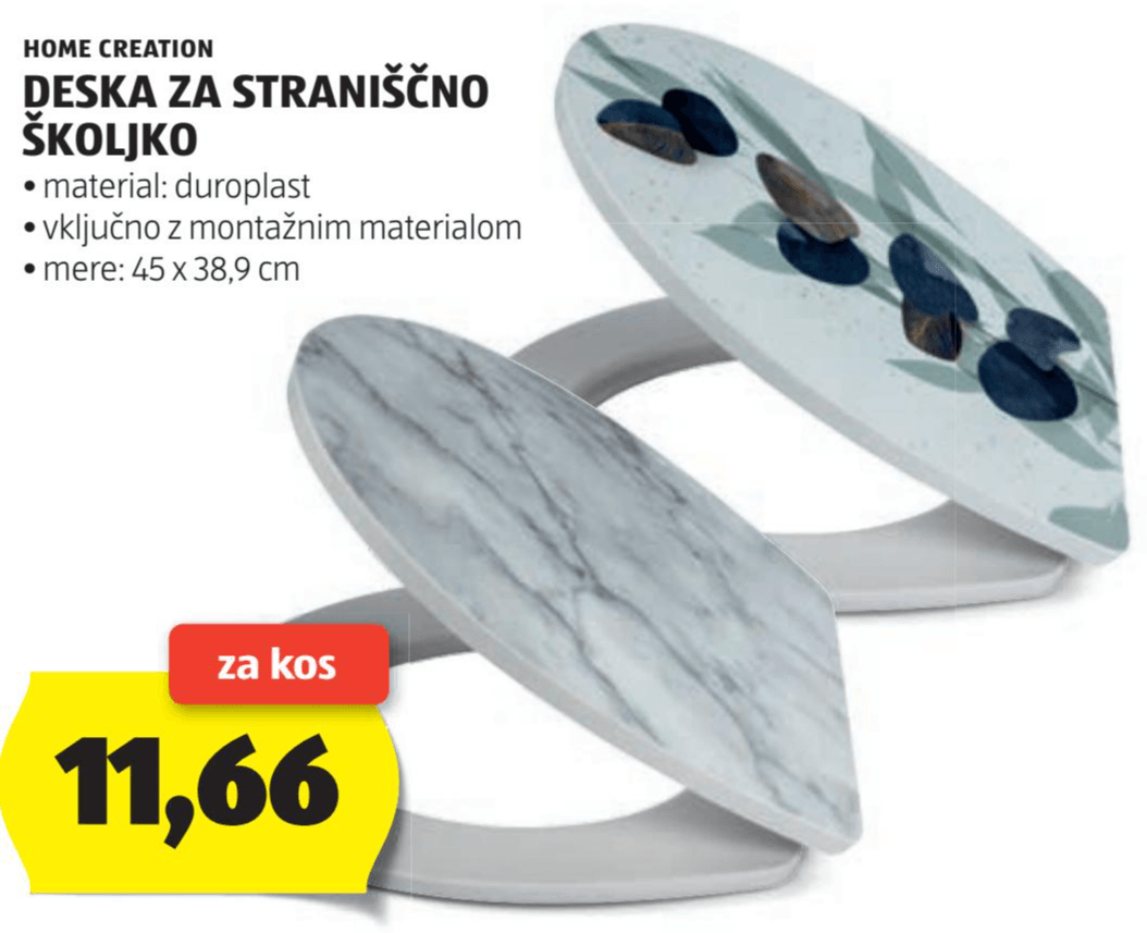 Deska za straniščno školjko 45 x 38,9 cm Home Creation Akcija v trgovini Hofer