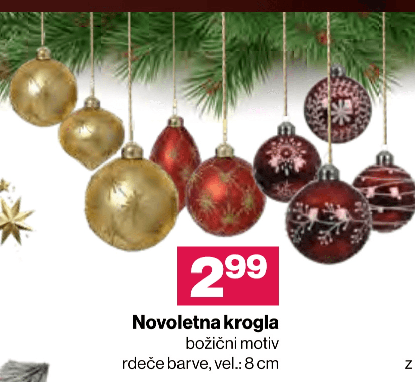 Novoletna krogla - Akcija v trgovini Mercator