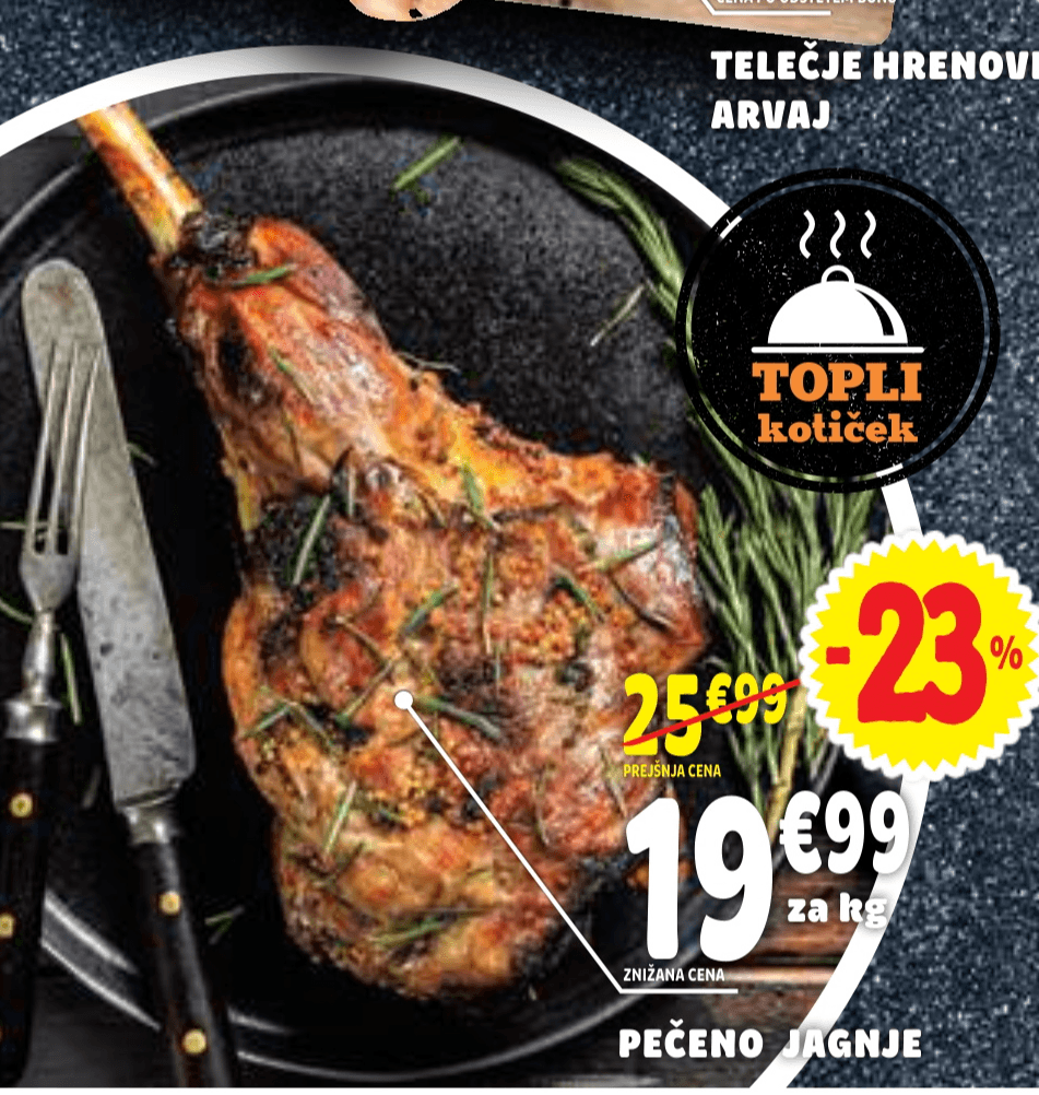 Pečeno jagnje - Akcija v trgovini E.Leclerc