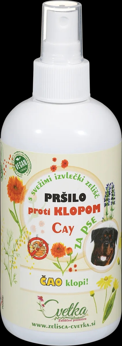 Cvetka naravno pršilo za pse za zaščito pred klopi 250 ml Akcija v trgovini Mr. Pet