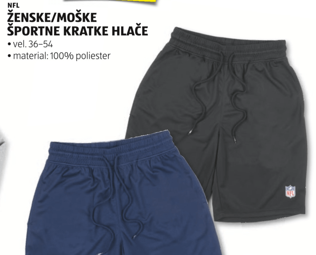 NFL Ženske/moške športne kratke hlače - Akcija v trgovini Hofer