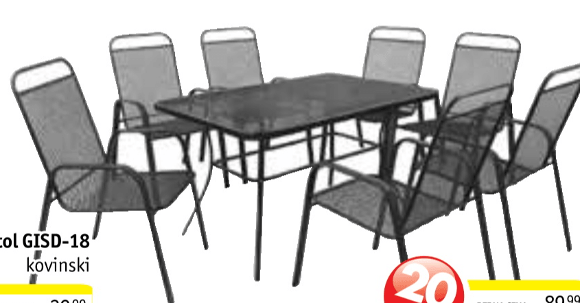 Kovinska vrtna miza GISD-19 - Akcija v trgovini Jager