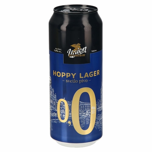 Brezalkoholno svetlo pivo Hoppy Lager 0,5 l - Akcija v trgovini E.Leclerc