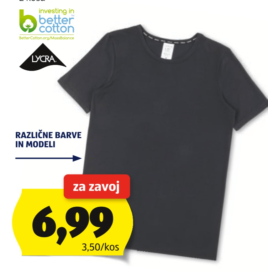 Moška majica s kratkimi rokavi 2 kosa - Akcija v trgovini Hofer