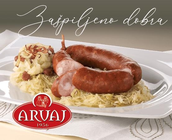 Kranjska klobasa Arvaj Loške mesnine - Akcija v trgovini Mercator