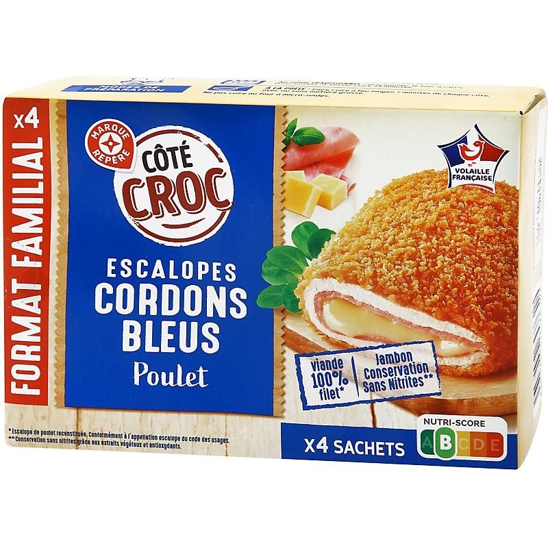 Cote Croc piščančji cordon bleu 4/1, 400 g Akcija v trgovini E.Leclerc