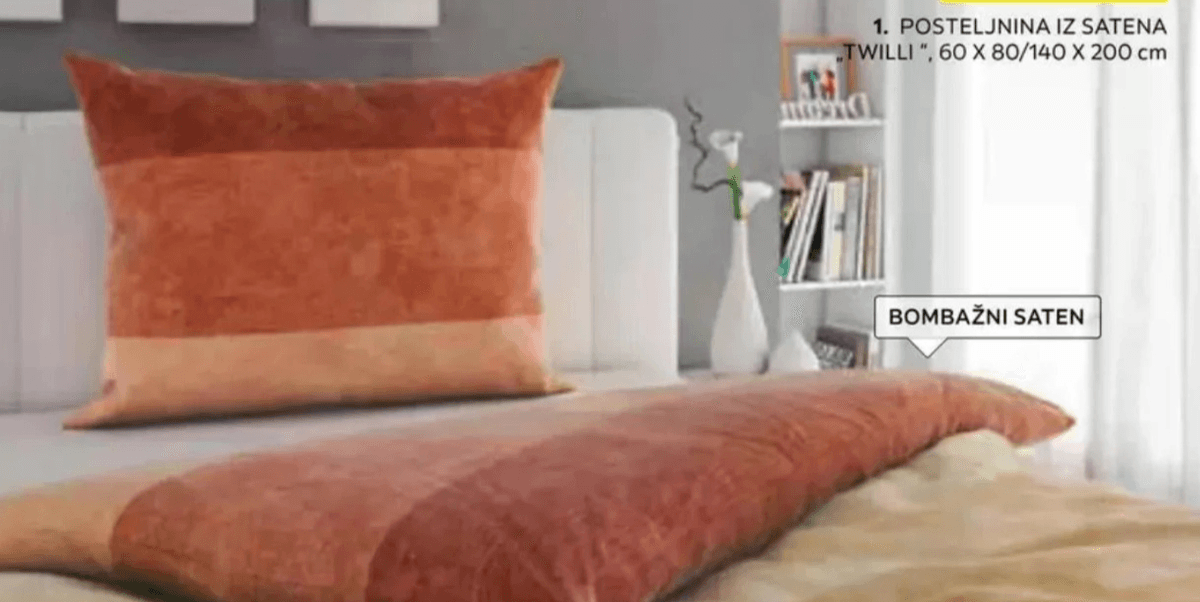 Posteljnina iz satena „TWILLI" 60 X 80/140 X 200 cm novel - Akcija v trgovini Lesnina