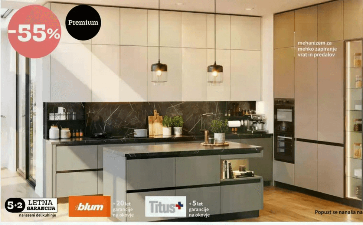 LIBERTA NEXT kuhinja po meri - Akcija v trgovini Prima