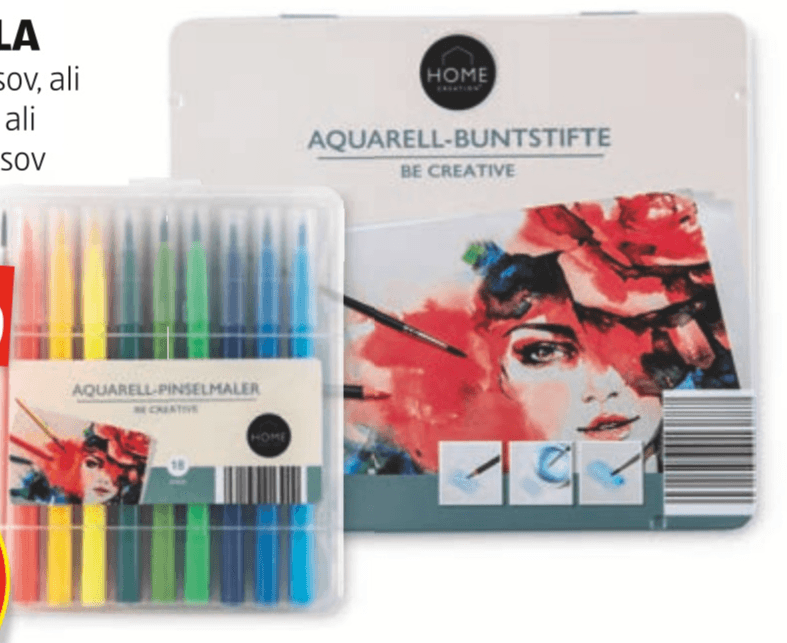 Home Creation Akvarelna pisala - Akcija u trgovini Hofer