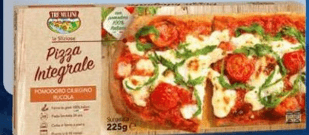 Tre Mulini Polnozrnata pica s češnjevim paradižnikom in rukolo 225 g - Akcija v trgovini Eurospin