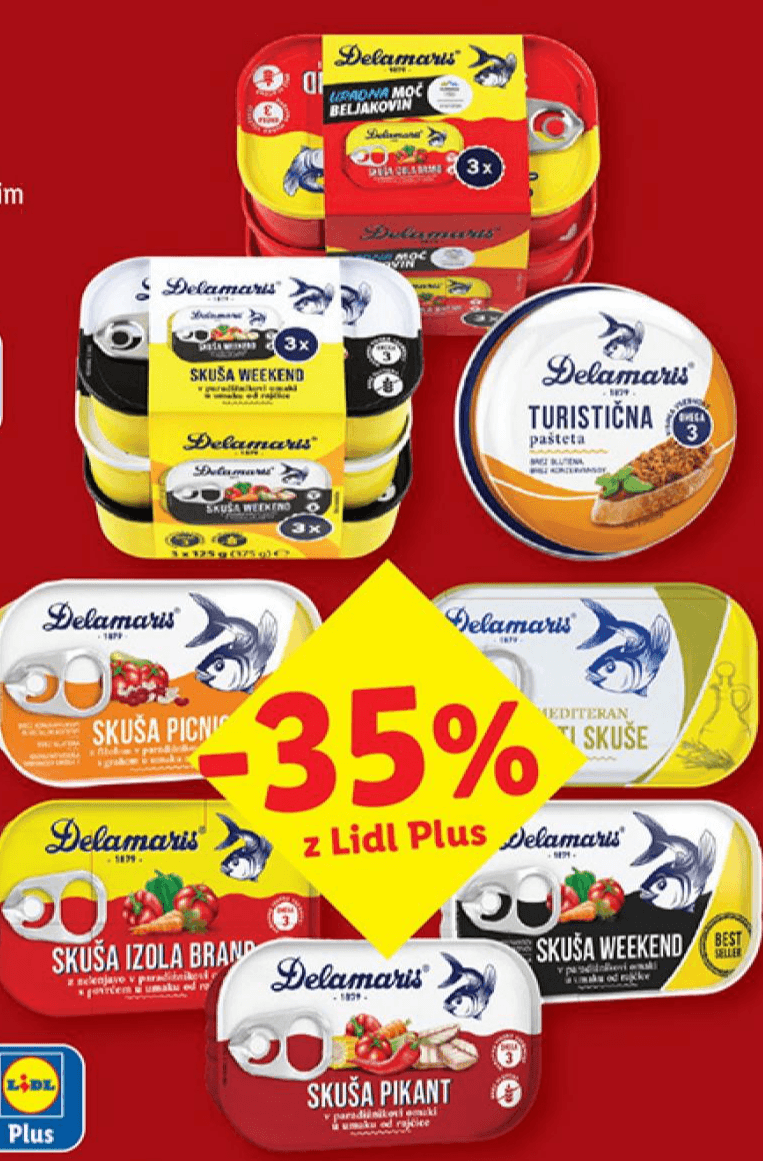 Delamaris izbrani ribji izdelki Akcija u trgovini Lidl