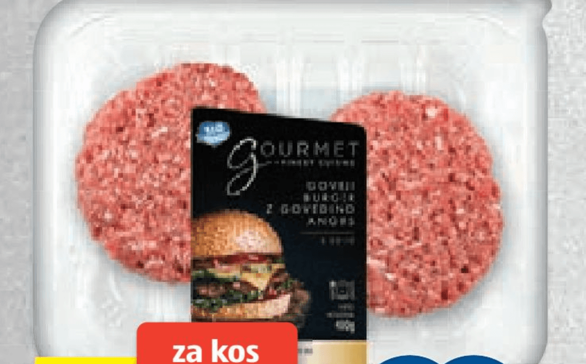 GOURMET FINEST CUISINE BURGER Z ANGUS GOVEDINO 400 g - Akcija v trgovini Hofer