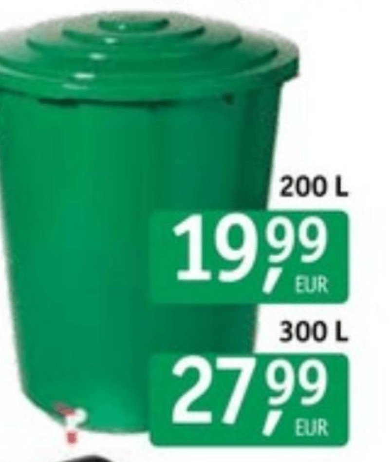 PVC posoda za deževnico 200 L - Akcija v trgovini Jager