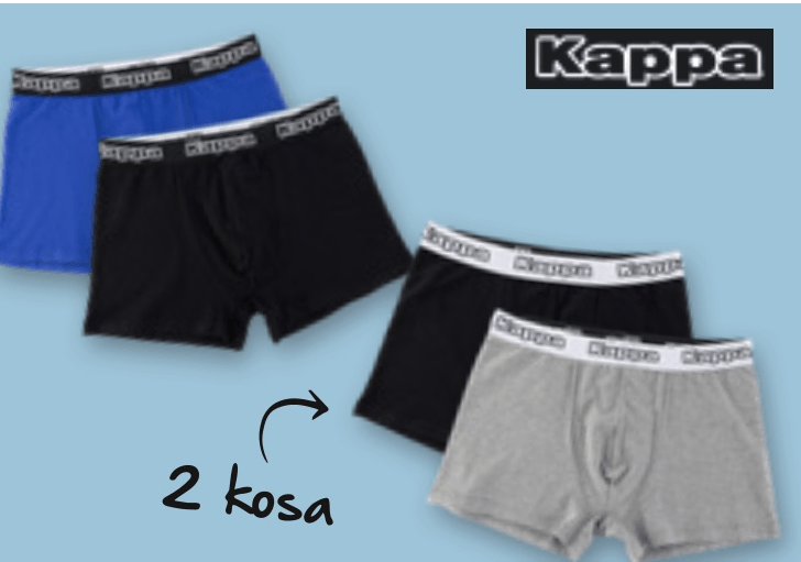MOŠKE SPODNJE HLAČE BOXER Kappa 2 kosa - Akcija v trgovini Spar