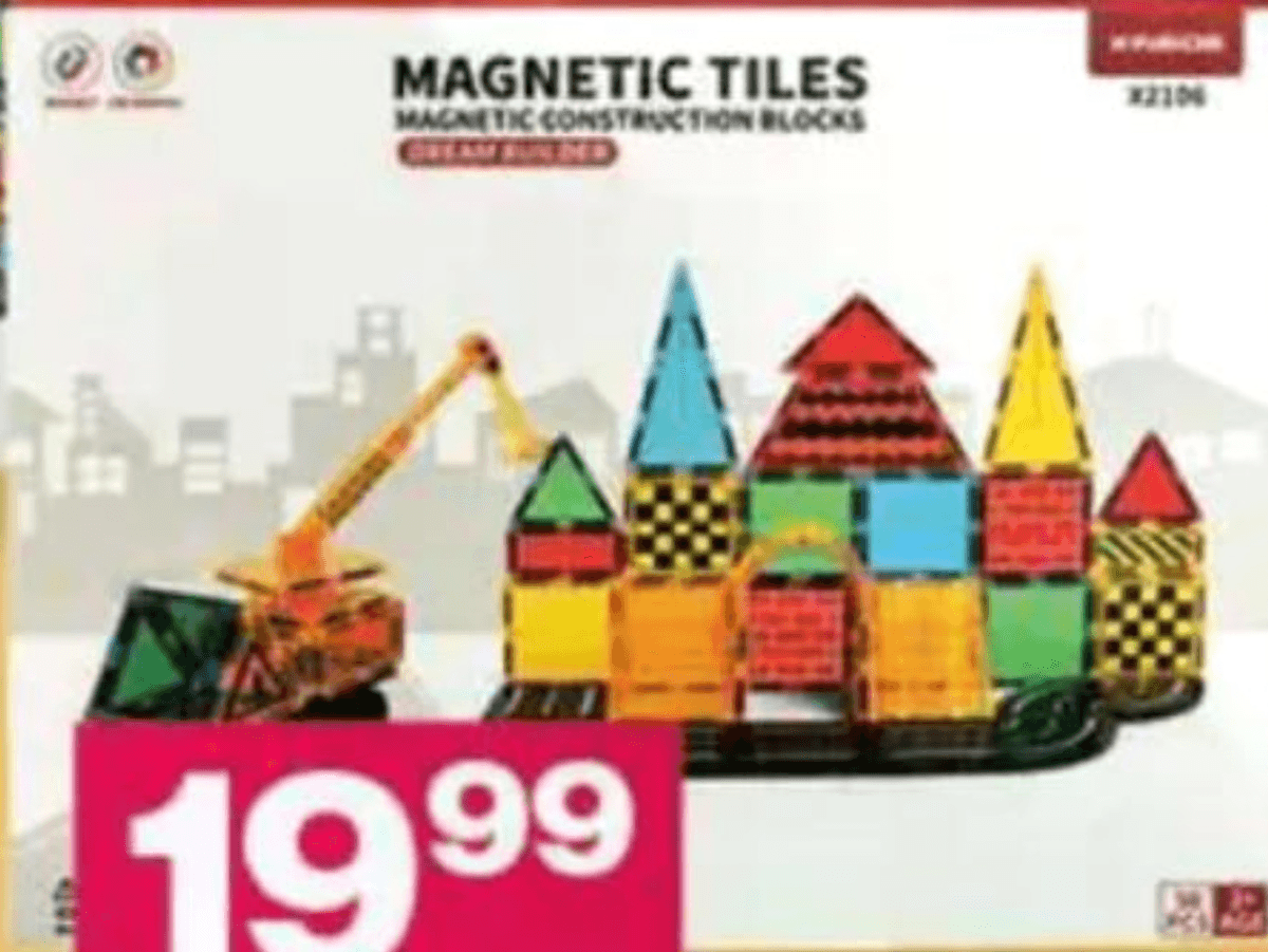 Magnetne igrače MAGNETIC Tiles - Akcija v trgovini Mercator