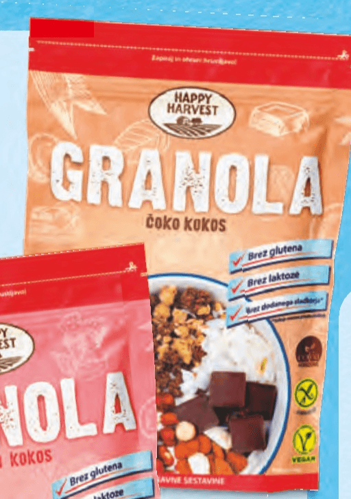 HAPPY HARVEST Granola Klasik 200 g - Akcija v trgovini Hofer