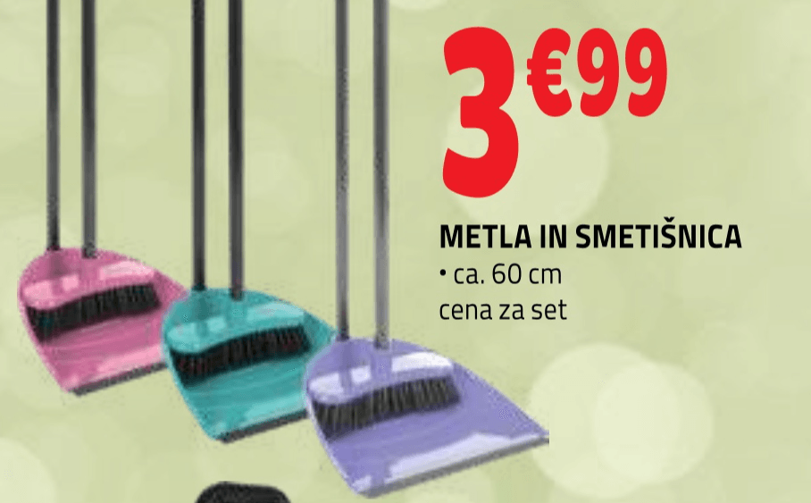 Metla in smetišnica - Akcija v trgovini E.Leclerc