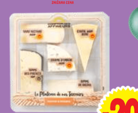 Izbor 5 vrst sira 300 g - Akcija v trgovini E.Leclerc