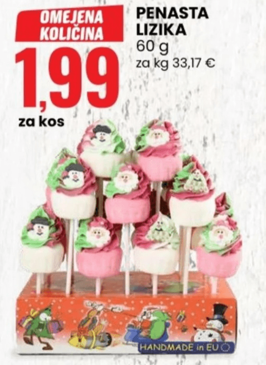Penasta lizika 60 g - Akcija v trgovini Eurospin