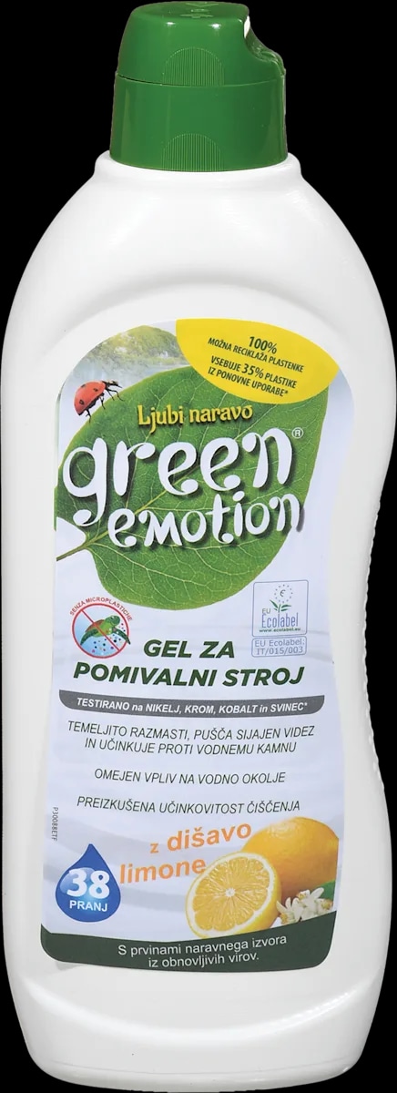 Green emotion gel za strojno pomivanje posode z vonjem limone 650 ml Akcija v trgovini Dm