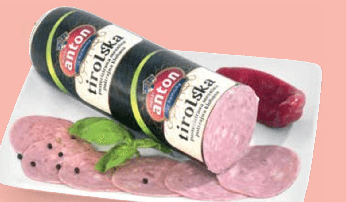 Tirolska klobasa Anton - Akcija v trgovini Tuš