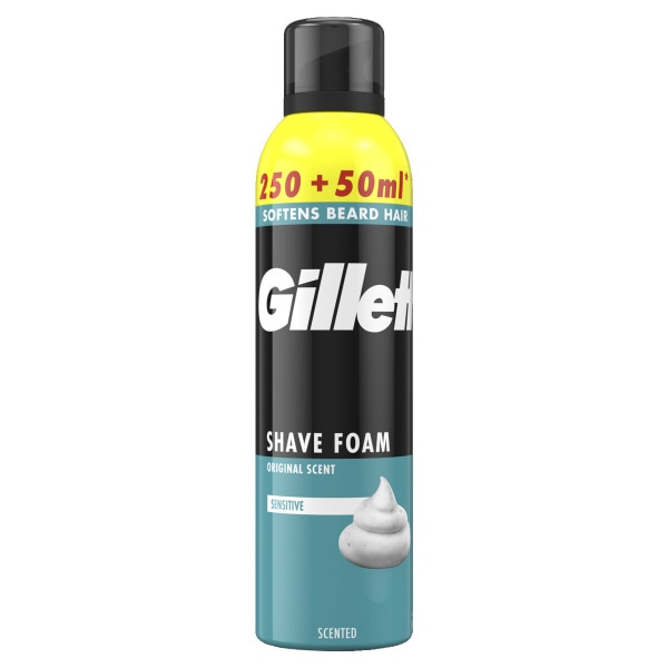 Pena za britje Gillette Sensitive 200 ml + 100 ml - Akcija v trgovini Jager