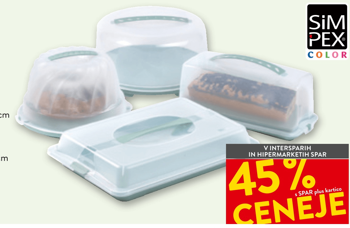 Posoda za biskvit Simpex Color - Akcija v trgovini Spar
