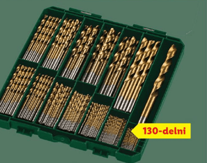 Parkside komplet HSS-svedrov 130-delni Akcija v trgovini Lidl