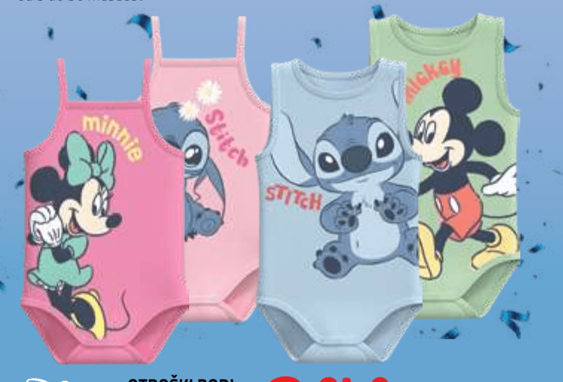 Otroški bodi Disney Baby - Akcija v trgovini E.Leclerc